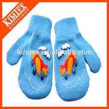 Winter custom acrylic knit double layer gloves